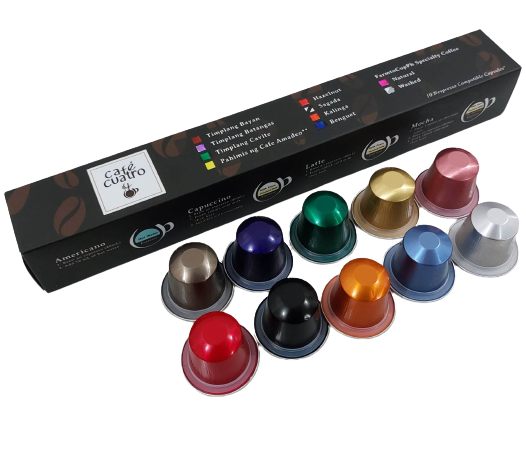 cafe4ph SARI-SARI Sampler Coffee Pods in Aluminum Nespresso - compatible Capsules (10 pods)