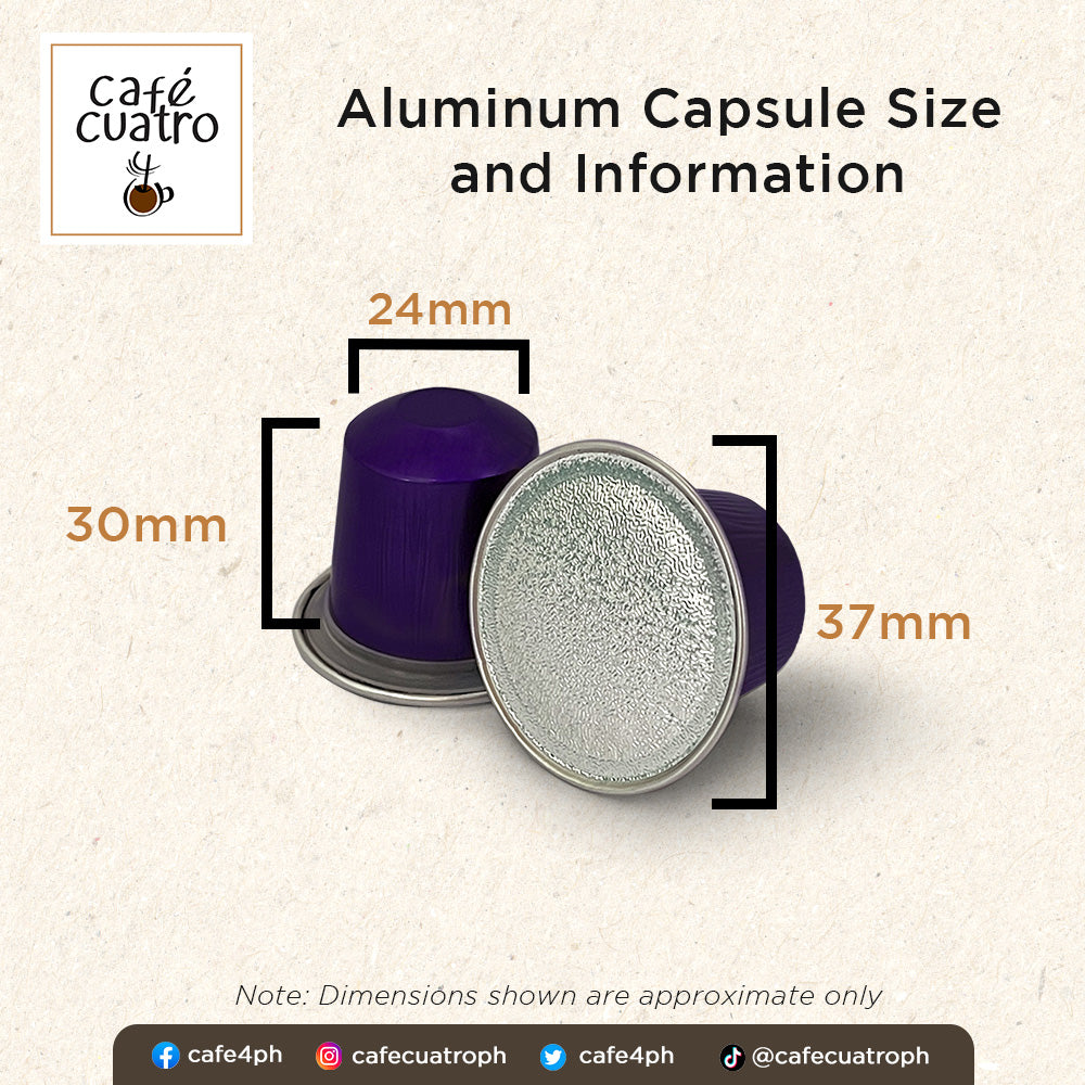 cafe4ph SAGADA ARABICA Coffee pods in Aluminum Nespresso-compatible Capsules 10pods