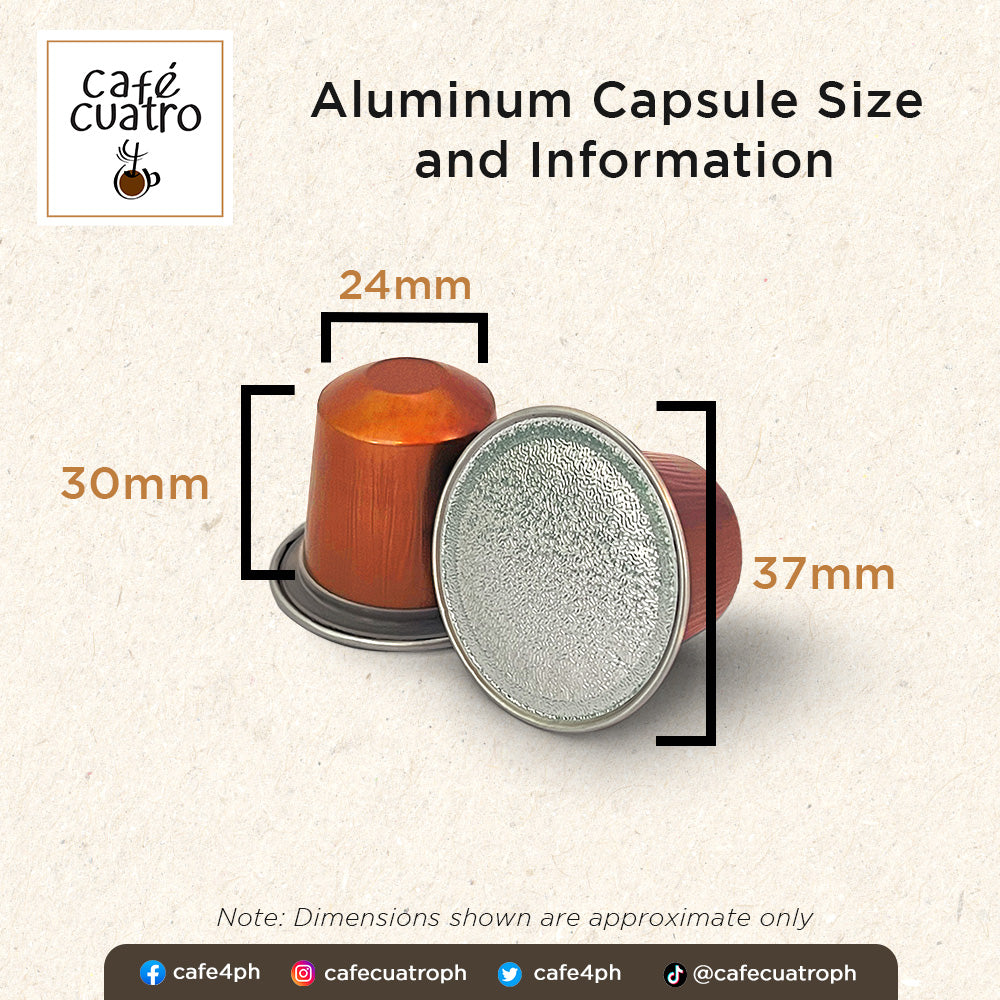 cafe4ph KALINGA ROBUSTA Coffee Pods in Aluminum Nespresso-compatible Capsules (10 pods)