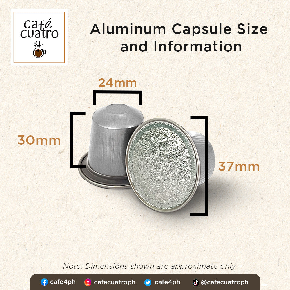 Cafe4ph SPECIALTY WASHED ARABICA Coffee Pods in Aluminum Nespresso-compatible Capsules (10 pods)
