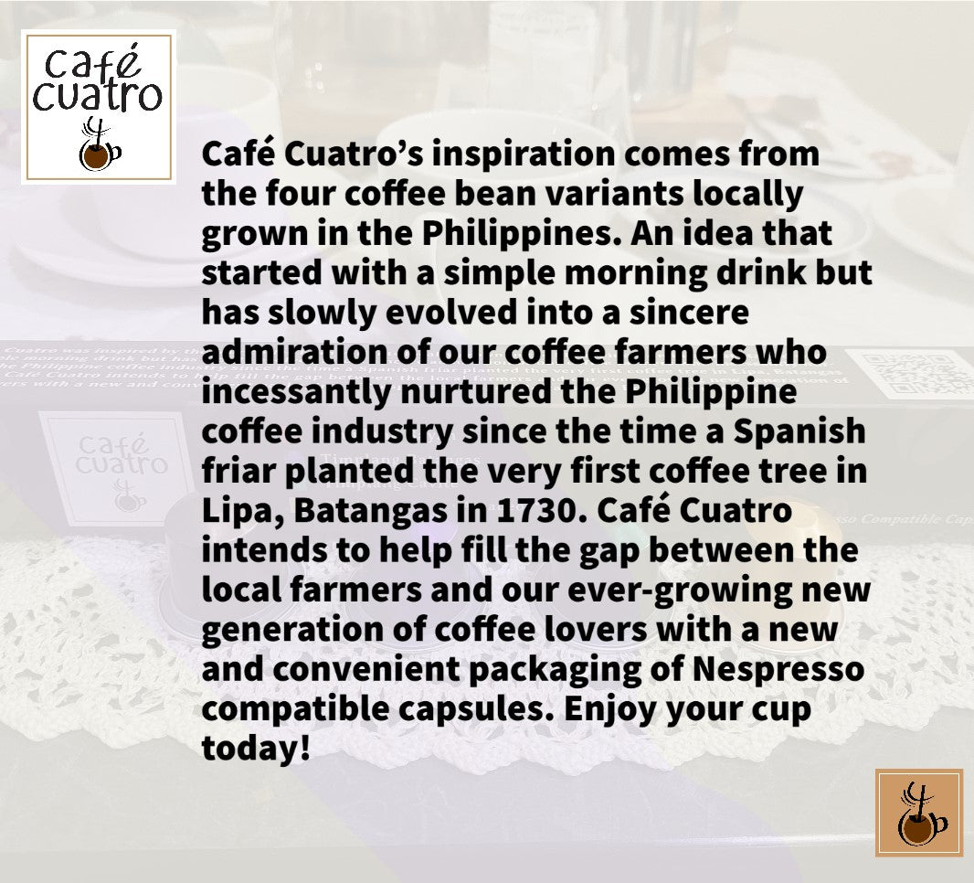 cafe4ph KALINGA ROBUSTA Coffee Pods in Aluminum Nespresso-compatible Capsules (10 pods)